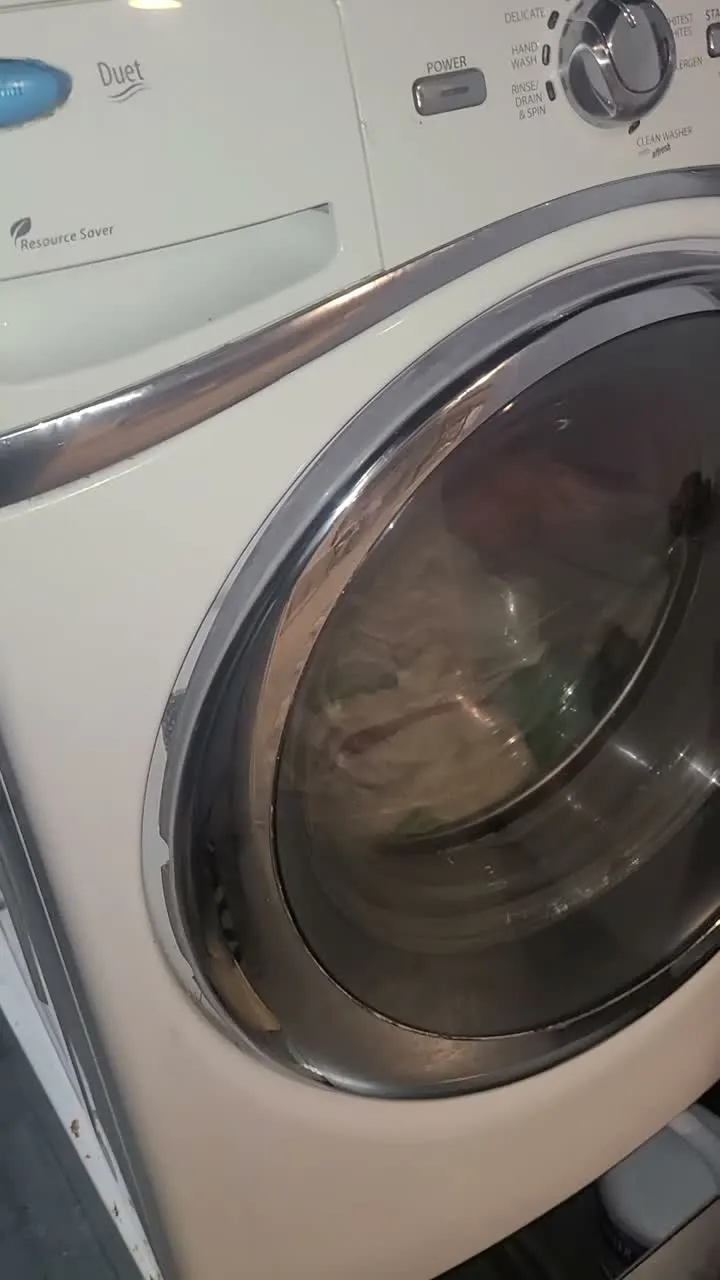 Whirlpool front-load washer during drain service